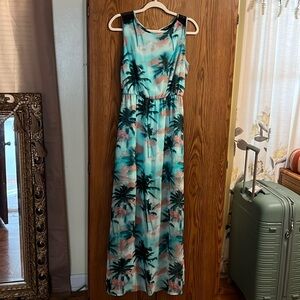 Maxi Palm Tree Summer Dress